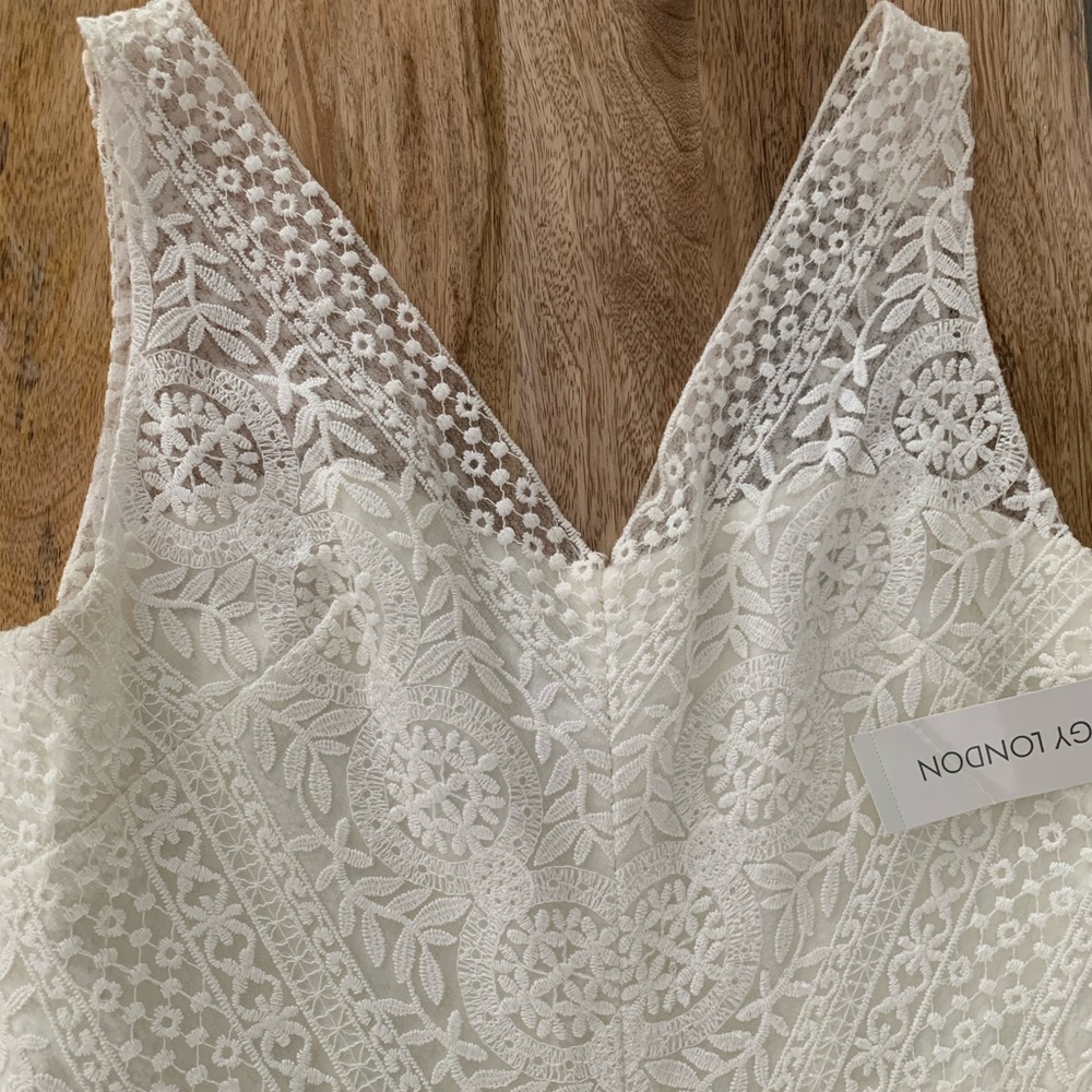 Size 8 Maggy London Ivory Lace Dress